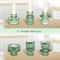 Short Small Glass Taper Candle Holder Set Ribbed Votive Candlestick Holder For Wedding Decor Table 1
