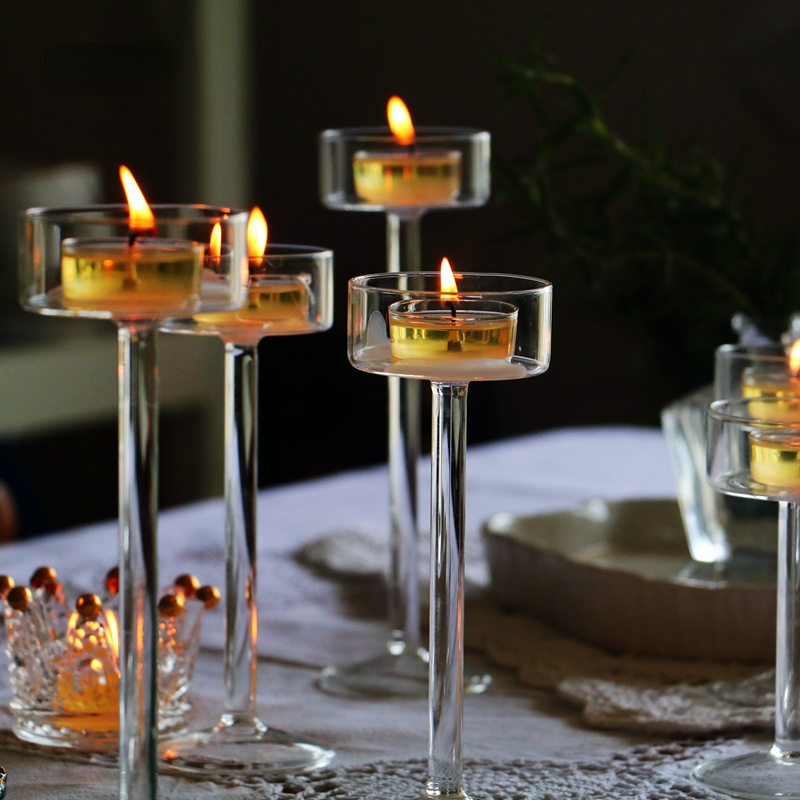 Tealight Candle Holders Set Glass Candle Holder For Wedding Table Centerpieces Crystal Holder For H 0