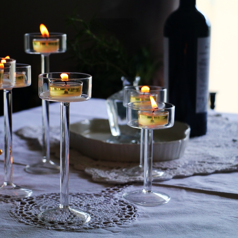 Tealight Candle Holders Set Glass Candle Holder For Wedding Table Centerpieces Crystal Holder For H 1