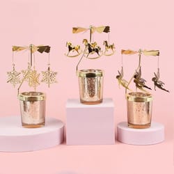 carousel candle stand, hot rotating candlestick, hallowmas home decoration, party room gift