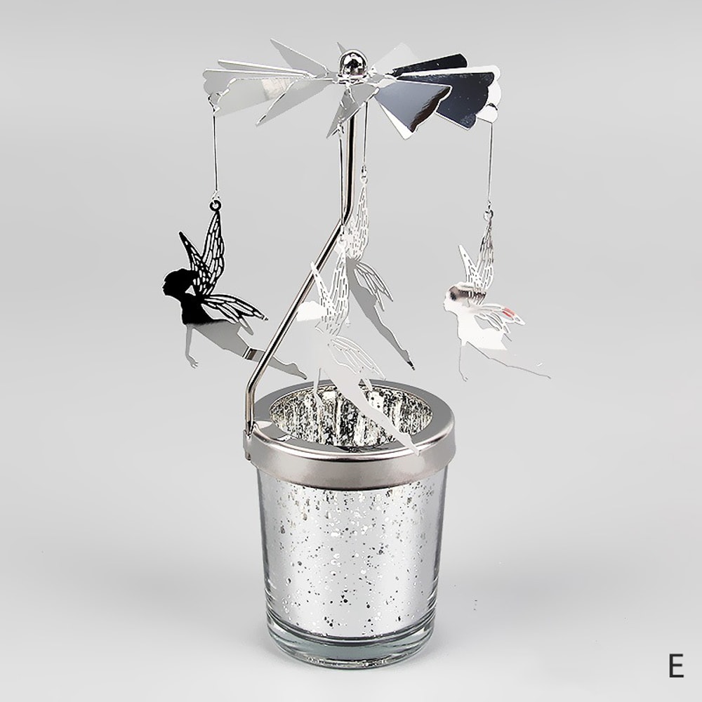 Carousel Candle Stand Hot Rotating Candlestick Hallowmas Home Decoration Party Room Gift 7