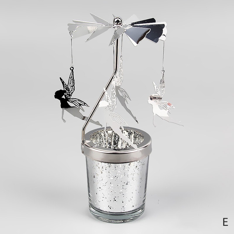 Carousel Candle Stand Hot Rotating Candlestick Hallowmas Home Decoration Party Room Gift 7