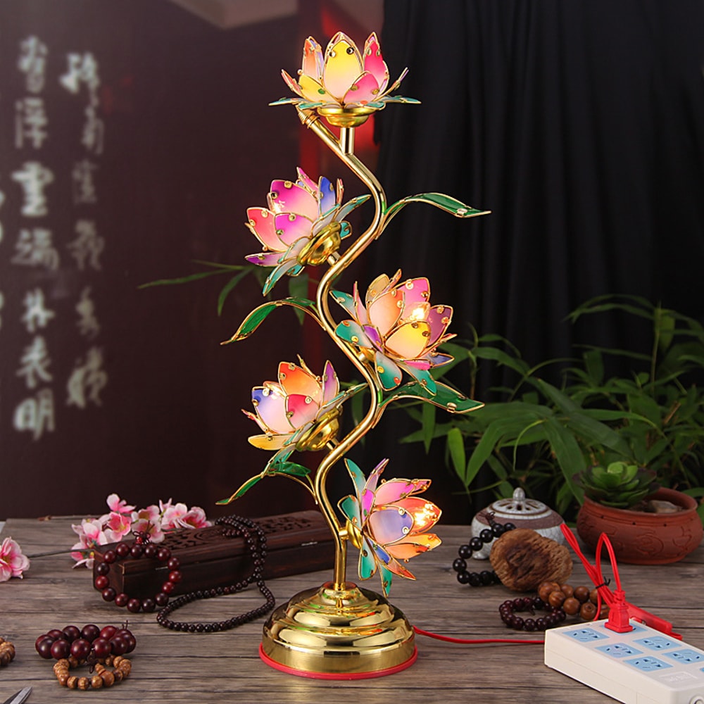 Lotus Lamp Buddha Supply Lamp 61cm Sshaped Buddhist Temple Home Decor 4