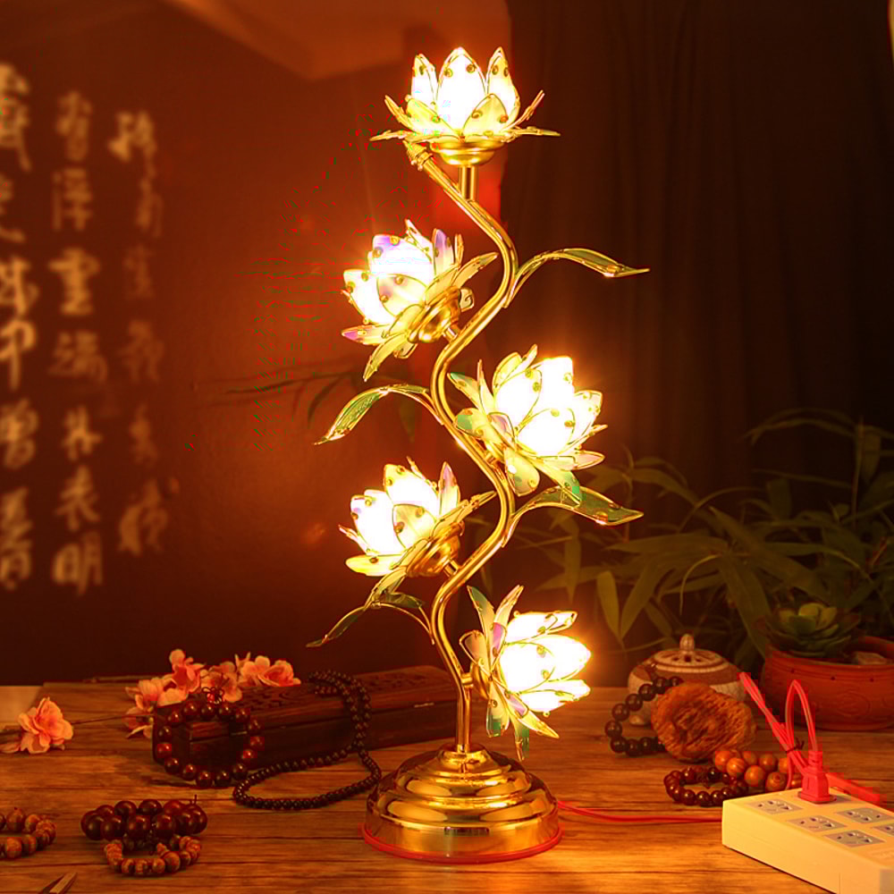 Lotus Lamp Buddha Supply Lamp 61cm Sshaped Buddhist Temple Home Decor 0