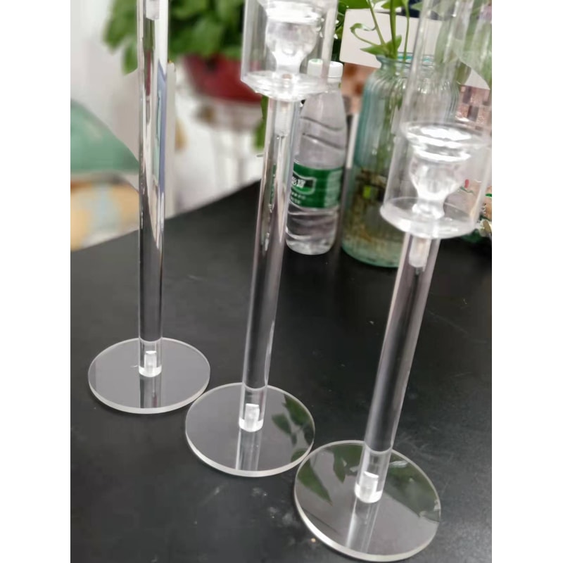 Crystal Candle Holders Set Acrylic Candlestick Road Lead Wedding Christmas Decor