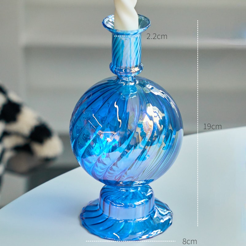 Glass Candlesticks For Home Wedding Table Floriddle Taper Candle Holders Glass Vase Bookshelf Candl