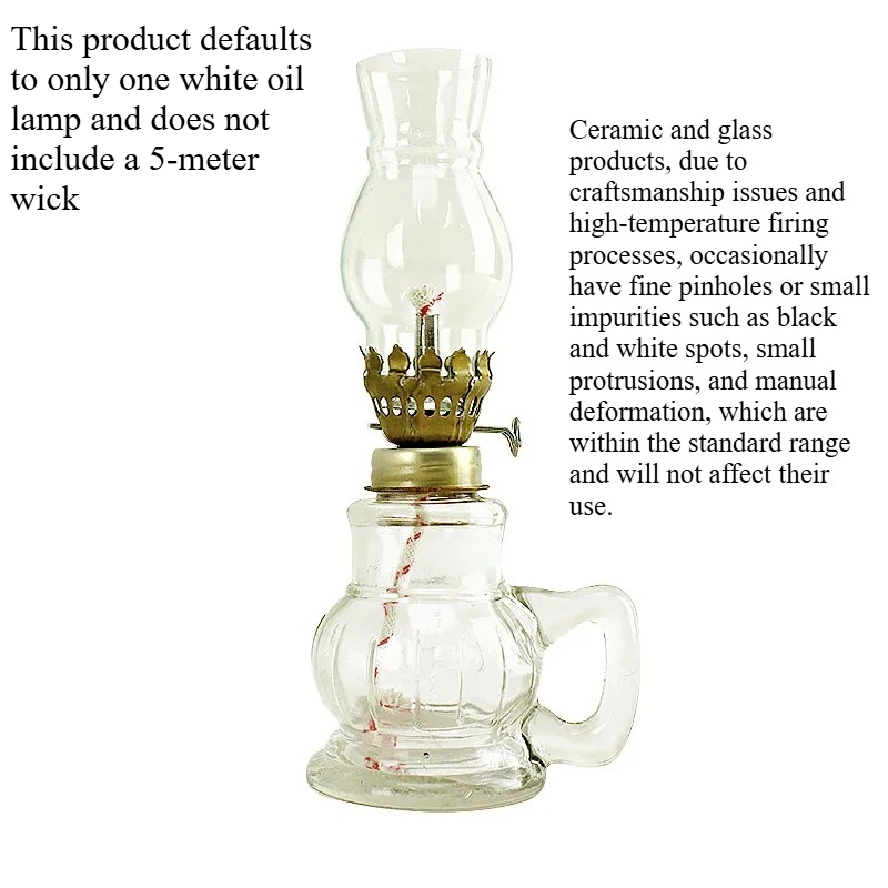 Vintage Retro Kerosene Oil Lamp Windproof Glass Cover For Emergency Lighting And Home Decor 7