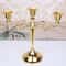 Metal Candlestick Holder Retro 3-Arm Candelabra Wedding Home Decor