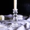 Pillar Glass Candle Wick Holder Clear Candlestick For Dining Table Design Decor 1