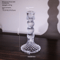 Pillar Glass Candle Wick Holder Clear Candlestick For Dining Table Design Decor 7