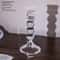 Pillar Glass Candle Wick Holder Clear Candlestick For Dining Table Design Decor 9