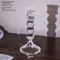 Pillar Glass Candle Wick Holder Clear Candlestick For Dining Table Design Decor 9