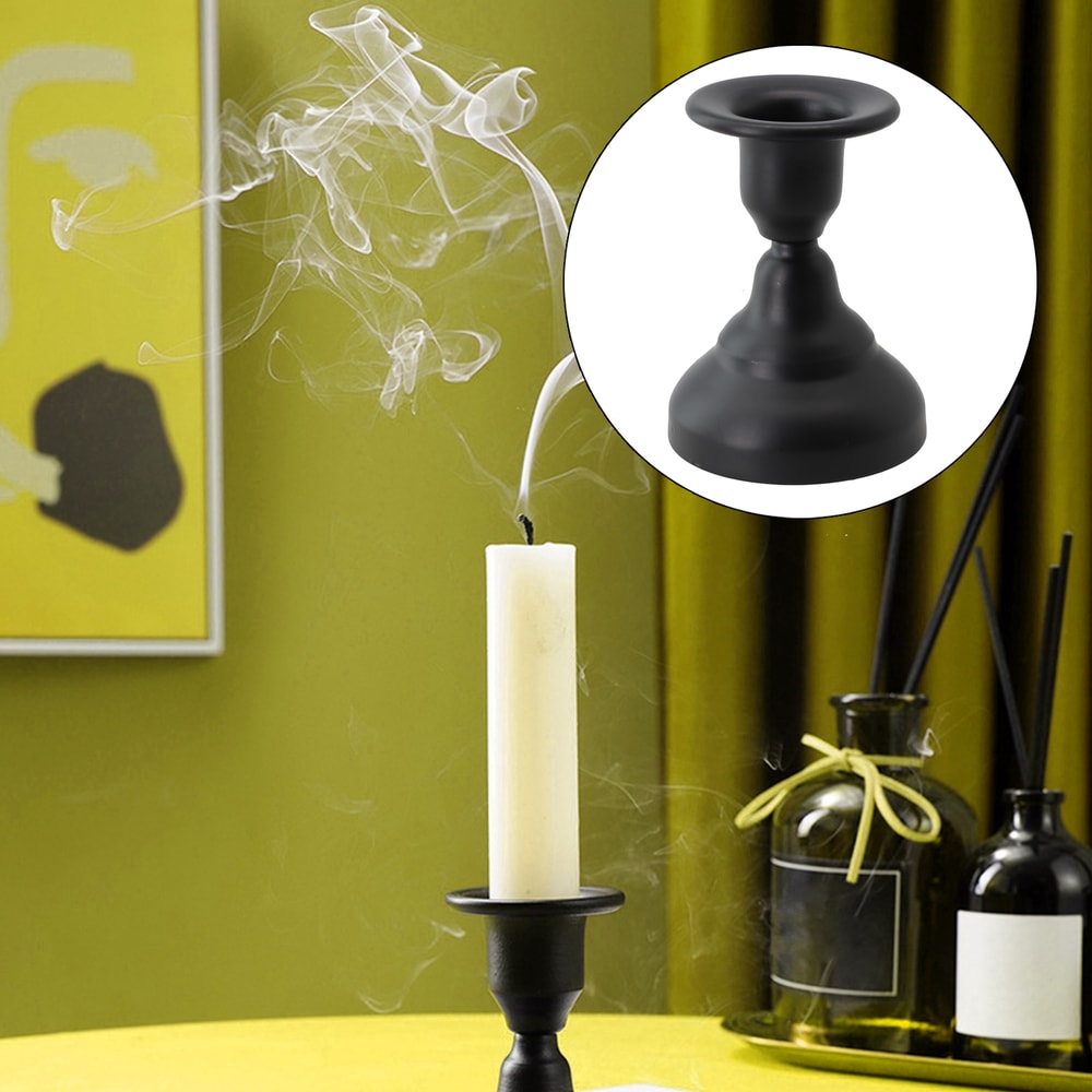 Mini Retro Metal Candle Stick Holder Pillar Iron Art Wedding Party Decor Vintage Candlestick Stand 2