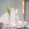 Elegant Glass Taper Candle Holders Glass Candlestick Holders Groovy Wavy Candle Stick For Home Part 0