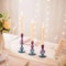 Elegant Glass Taper Candle Holders Glass Candlestick Holders Groovy Wavy Candle Stick For Home Part 3
