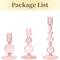 Elegant Glass Taper Candle Holders Glass Candlestick Holders Groovy Wavy Candle Stick For Home Part 5