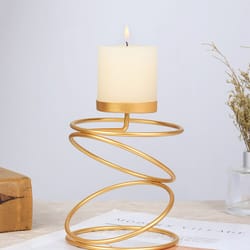 simple golden metal candle holders luxury style bar wedding decor home candlestick