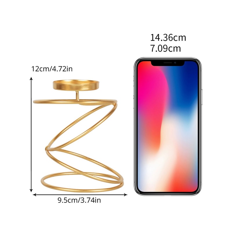 Simple Golden Metal Candle Holders Luxury Style Bar Wedding Decor Home Candlestick