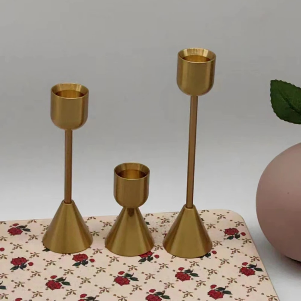 Golden Metal Candle Holders Luxury Wedding Candelabra Bar Party Table Stand Home Decorations For Ne 3