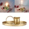 Metal Wrought Iron Retro Candle Holder Desktop Candlestick With Handle Wedding Home Decoration 0