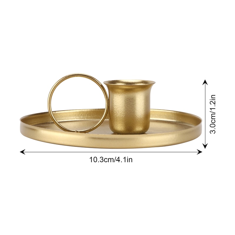 Metal Wrought Iron Retro Candle Holder Desktop Candlestick With Handle Wedding Home Decoration 6