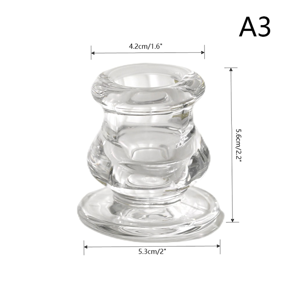 Novelty Glass Candle Holder Romantic Candle Stand Wedding Centerpieces Desk Ornaments Gifts 8