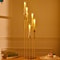 Gold Floor Candelabra Tall Floor Candle Holder with Acrylic Lampshade for Wedding Table Birthday Party