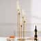 Gold Floor Candelabra Tall Floor Candle Holder with Acrylic Lampshade for Wedding Table Birthday Party