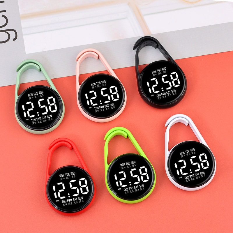 Digital LED Electronic Hanging Watch Night Light Pocket Watch 1
