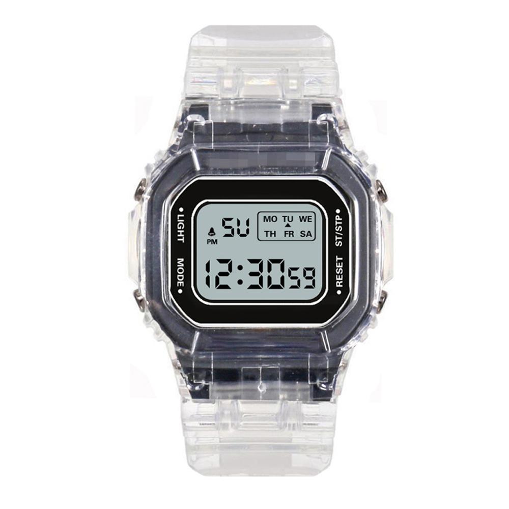 Womens Luxury Black Silicone Watches Fashion LED Digital Clock Casual Electronic Ladies Watch 1