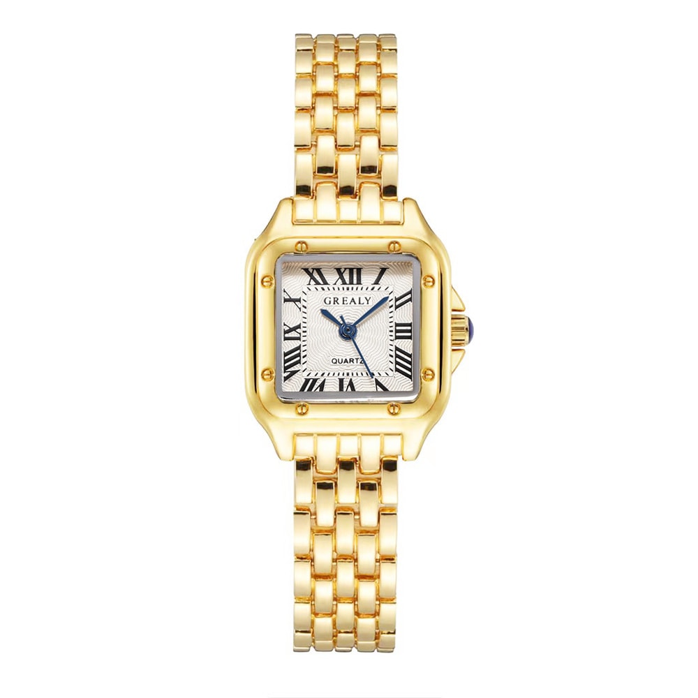 Light Luxury Women Watch Gold Stainless Steel Business Quartz Fashion Ladies Female Wristwatch Cloc 2