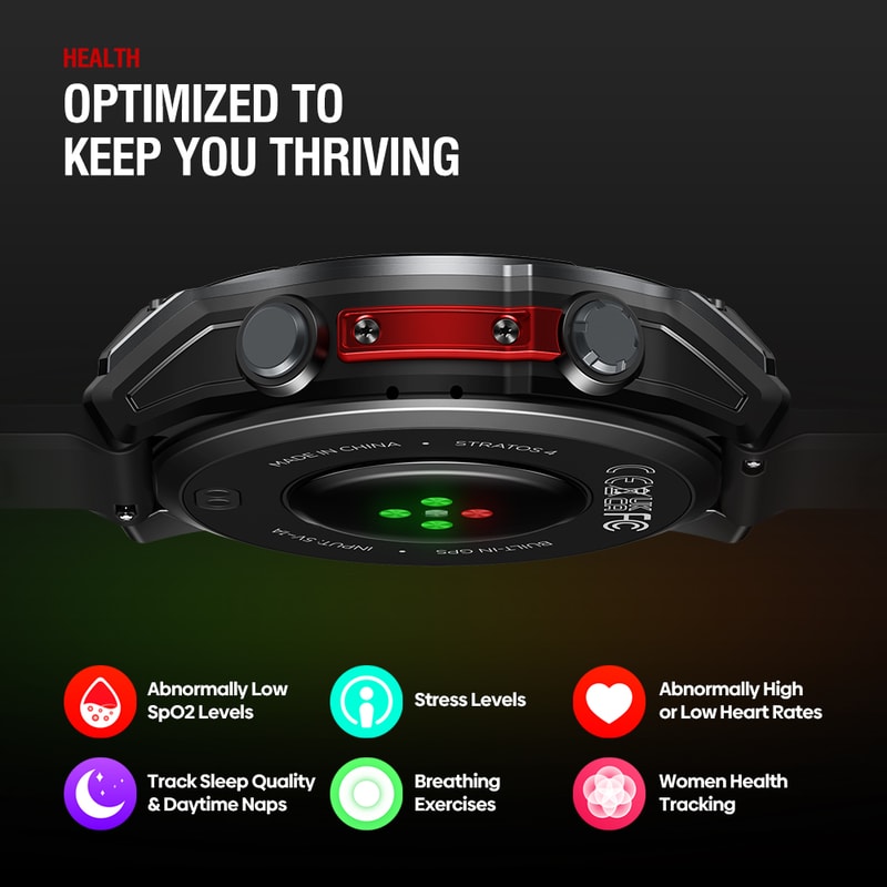 NEW GPS Smartwatch Screen With Compass Barometric Altimeter Flashlight Voice Calling 3