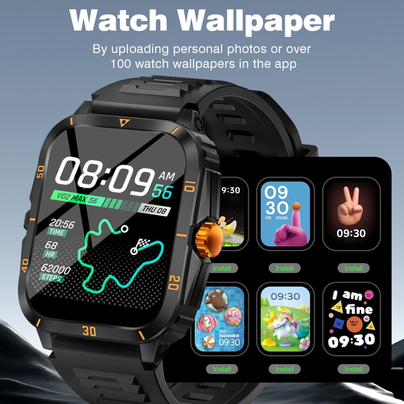 Popular Smartwatch With HD Full Touch Screen Wireless Calls Sports Modes Sedentary Reminders And Me 4
