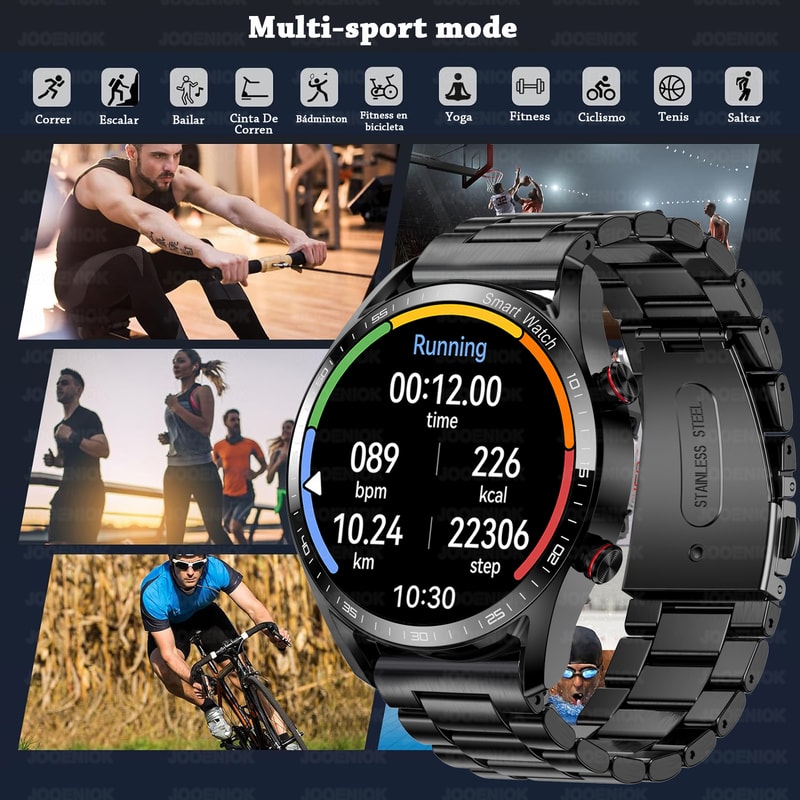 Bluetooth Call Smart Watch Men Waterproof Health Monitoring MultiSport Mode Business Smartwatch 3