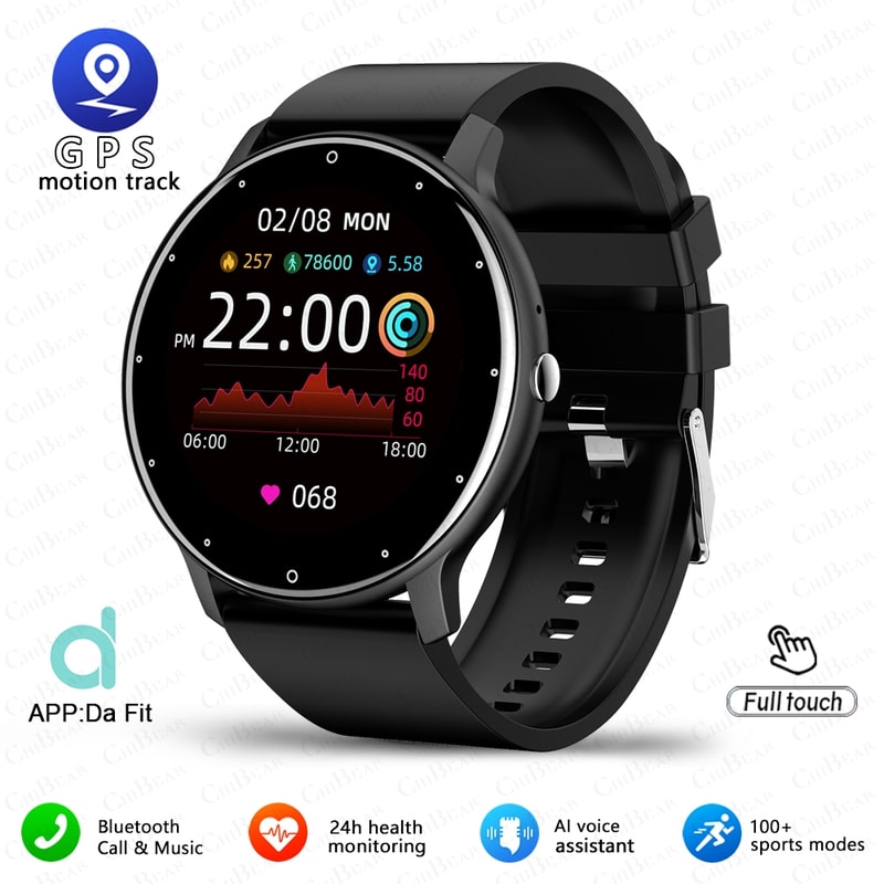 Ultra Light Smart Watch For Men Sports Fitness Full Touch Screen Bluetooth Call Heart Rate Monitor 6