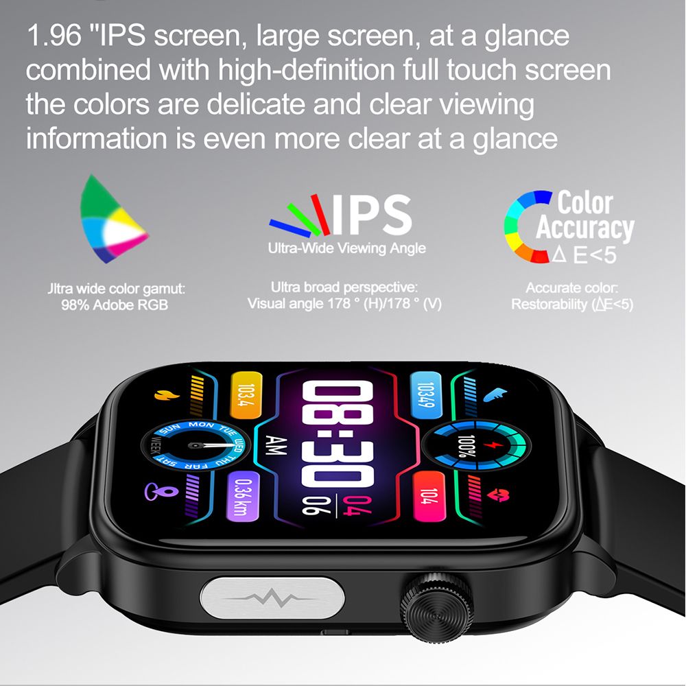 New Smartwatch Health Watch For Men With ECG PPG Blood Pressure Blood Lipids Uric Acid Bluetooth Ca 2