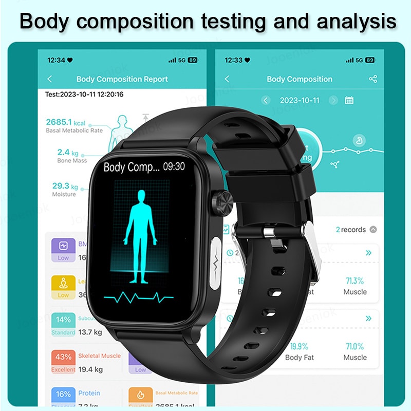 New Smartwatch Health Watch For Men With ECG PPG Blood Pressure Blood Lipids Uric Acid Bluetooth Ca 6