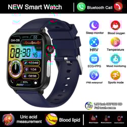 new smartwatch health watch for men with ecg ppg blood pressure blood lipids uric acid bluetooth call