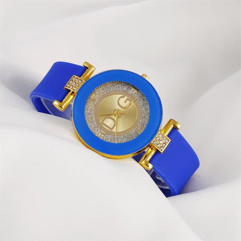 Minimalist Womens Watch Fashion Diamond Design Quartz Watch Silica Gel Strap Luxury Brand Stainless 2