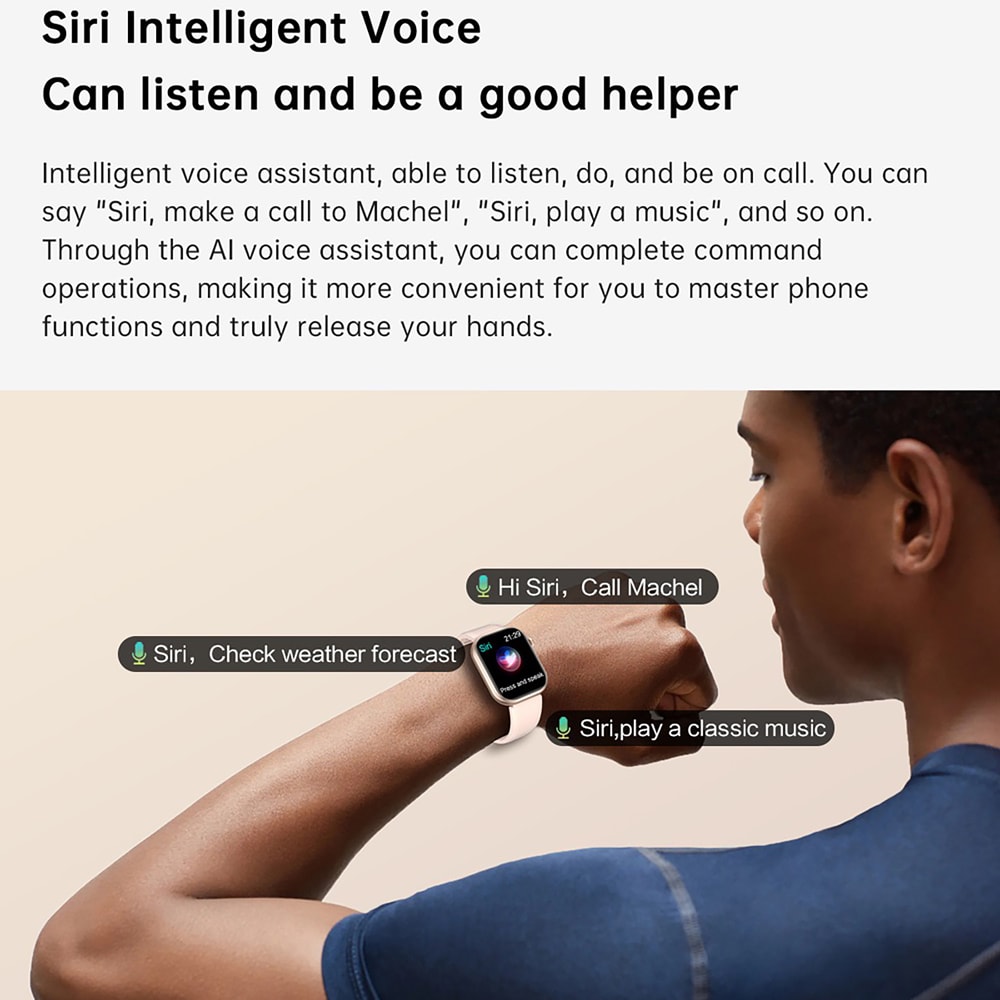 Ladies Smartwatch New Watch NFC Bluetooth Call Heart Rate Sports Voice Assistant For Women Men 3