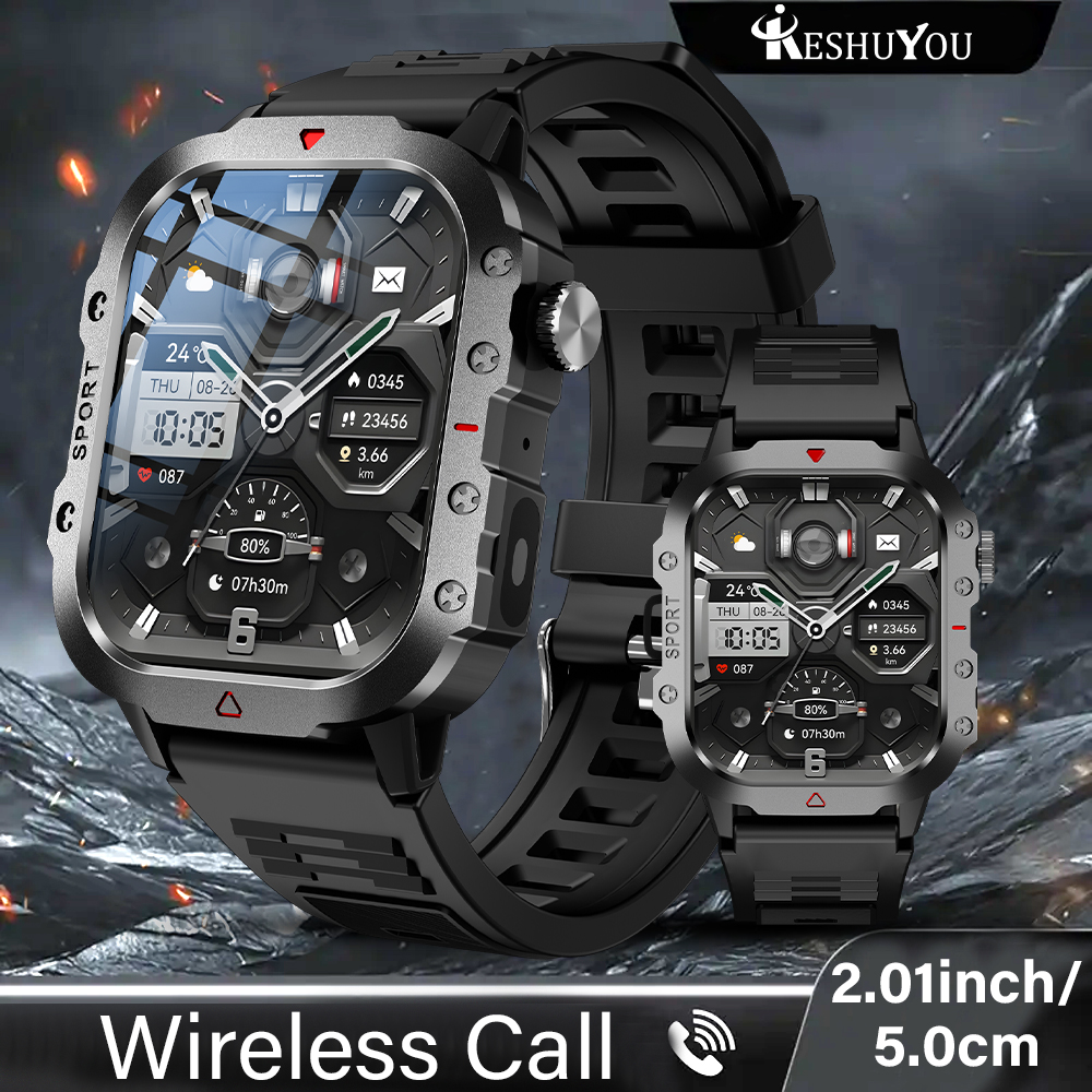Bluetooth Talking Smart Watch For Men And Women With LED Flashlight HD Screen For Outdoor Sports 1