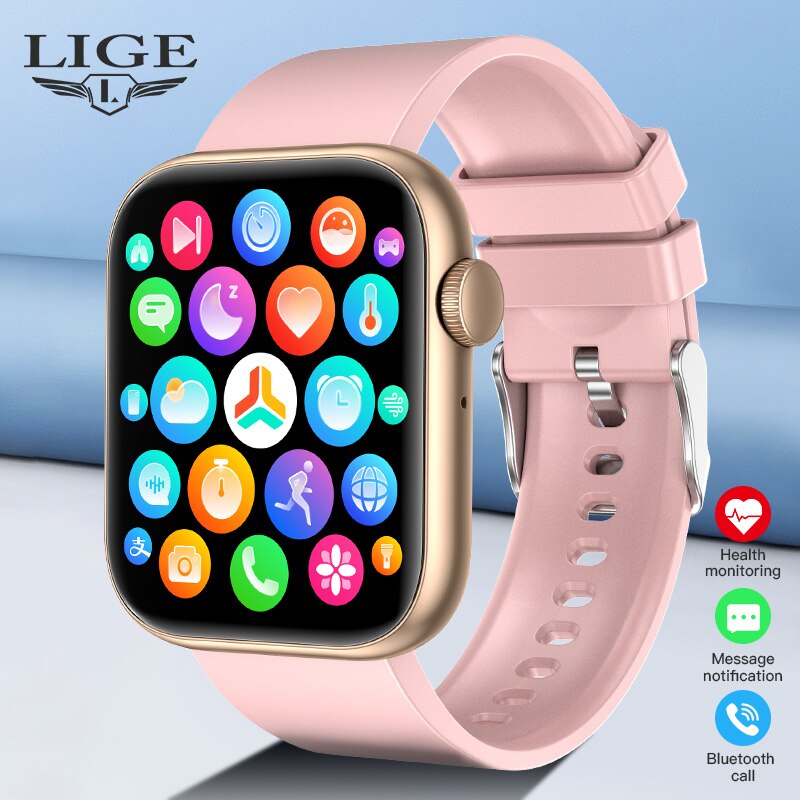 Smart Watch For Women Sport Fitness Tracker Full Touch Screen Waterproof Bluetooth Call Smartwatch 0