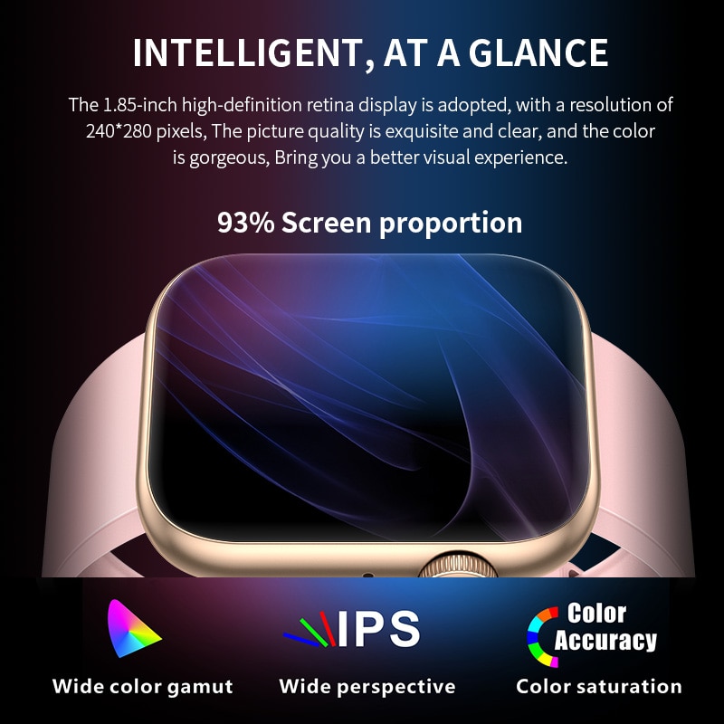 Smart Watch For Women Sport Fitness Tracker Full Touch Screen Waterproof Bluetooth Call Smartwatch 1