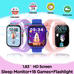 kids smart watch with display camera games sleep monitor alarm clock gift for boys girls