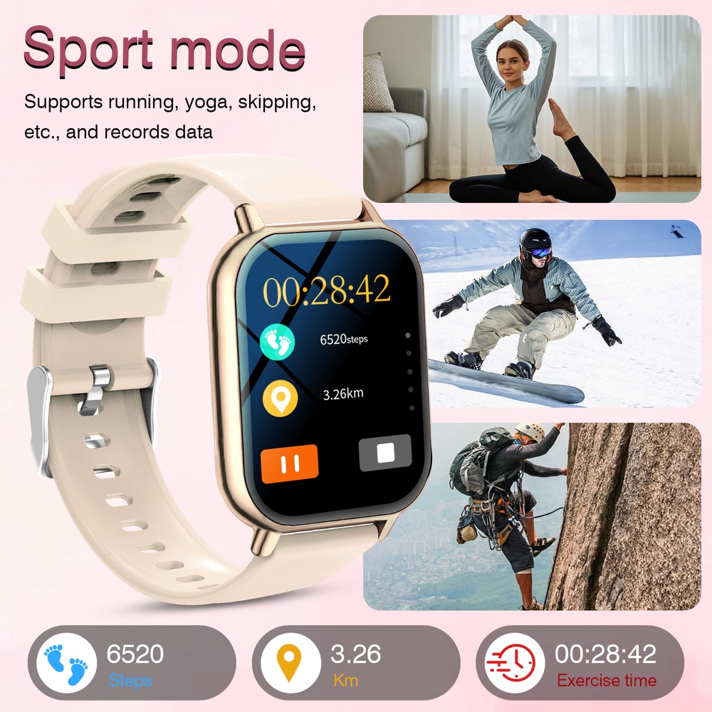 Fitness Tracker Smart Watch For Men And Women Wireless Calling Sports Smart Watch Screen 2