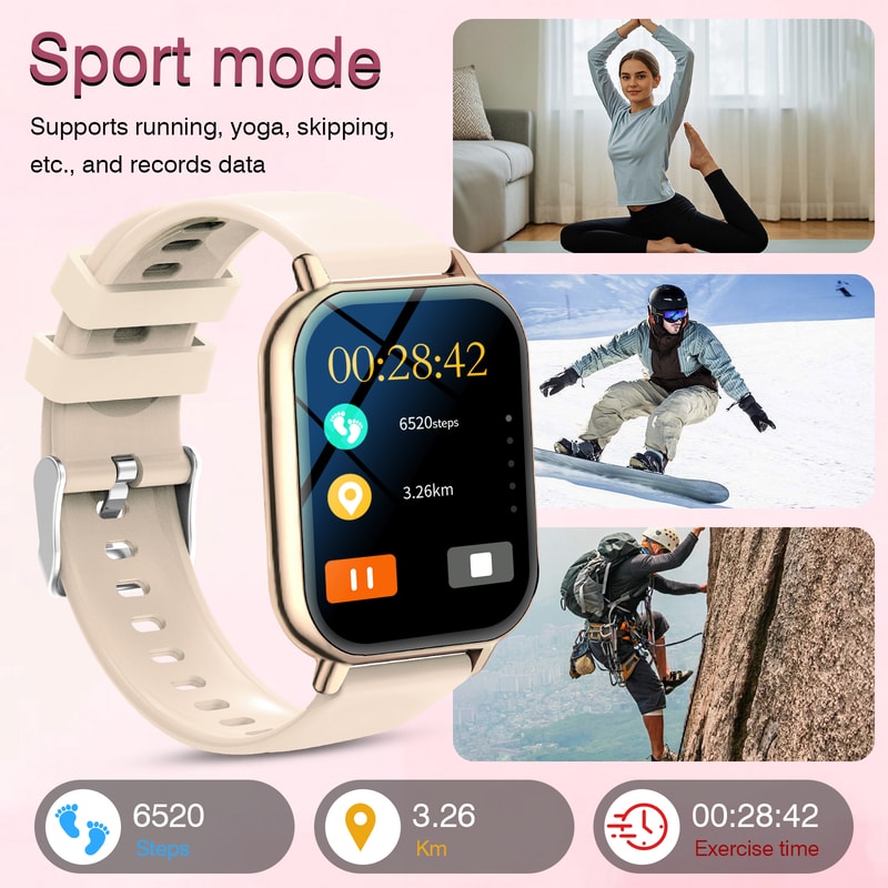 Fitness Tracker Smart Watch For Men And Women Wireless Calling Sports Smart Watch Screen 2