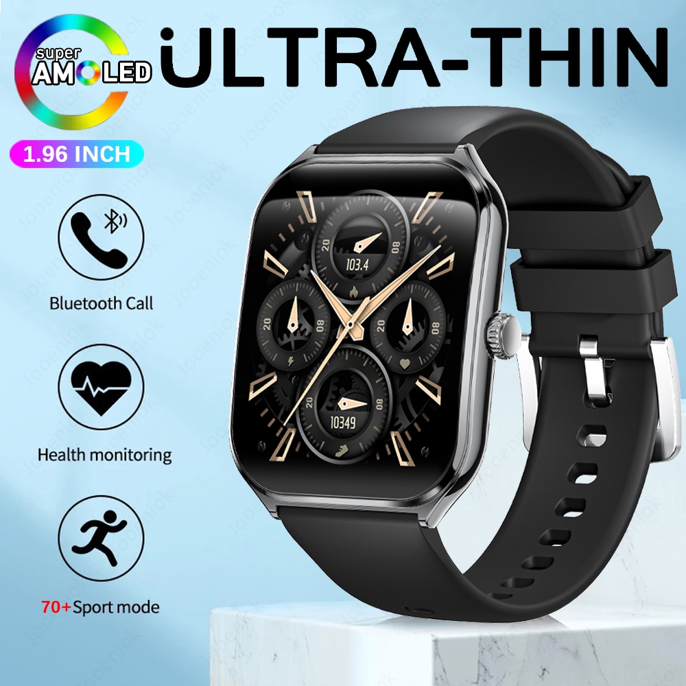 Ultra Thin Smart Watch Men Screen Waterproof Call Always Show Time Heart Rate Monitor 8