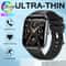 Ultra Thin Smart Watch Men Screen Waterproof Call Always Show Time Heart Rate Monitor 8