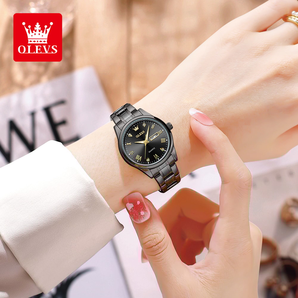 Classic Business Top Woman Watch Waterproof Ladies Wristwatch Original Quartz Watch Diamond Scale C 5