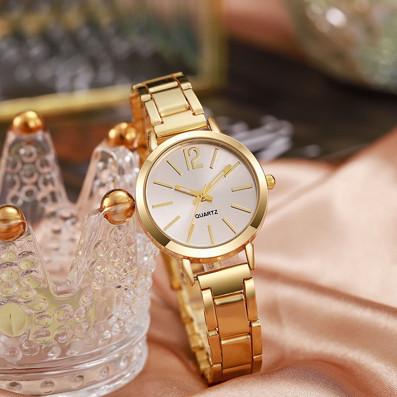 Stainless Steel Fashion Quartz Watch For Women Luxury Watch With Simple Circular Dial 2
